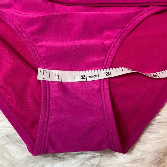 NWT Old navy neon bright pink bikini swimsuit bottom bathing suit one piece sz M - Picture 13 of 16
